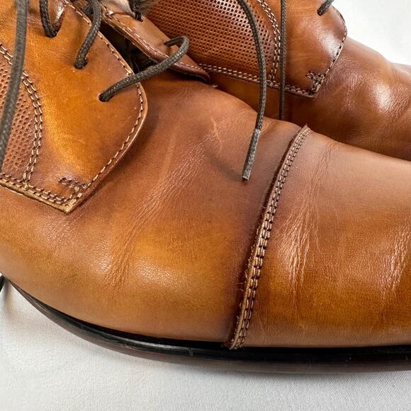 Florsheim Mens Leather Jackson Cap Toe Oxfords Size 9D Cognac Modern Corpcore - Picture 4 of 15